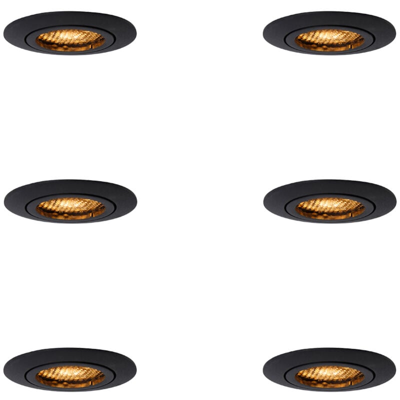 102817 - Spot encastrable - 6 pièces - ø 8.2 cm - - éclairage intérieur - Salon i Chambre i Cuisine i Salle à manger - Qazqa
