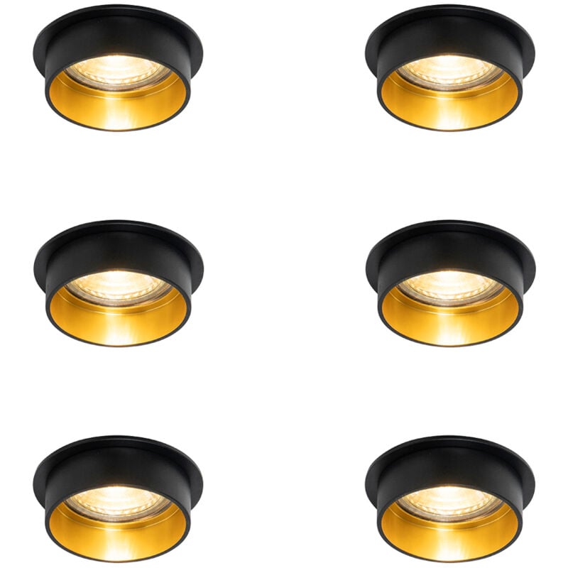 102828 - Spot encastrable - 6 pièces - ø 70 mm - - éclairage intérieur - Salon i Chambre i Cuisine i Salle à manger - Qazqa