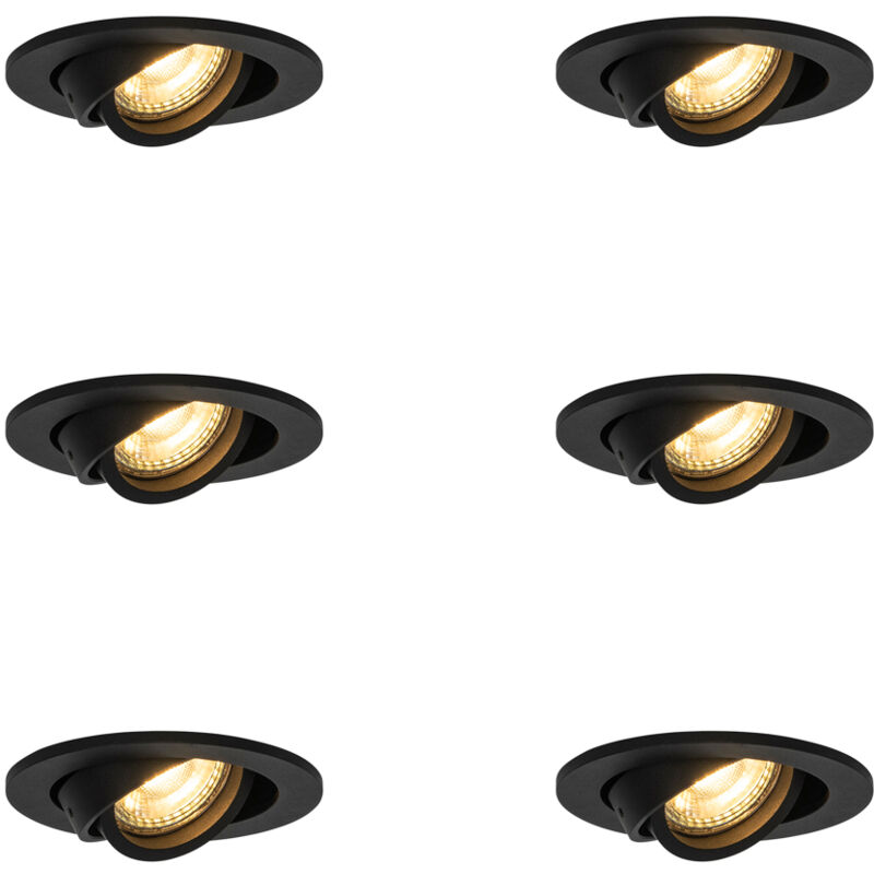 102832 - Spot encastrable - 6 pièces - ø 10 cm - - éclairage intérieur - Salon i Chambre i Cuisine i Salle à manger - Qazqa