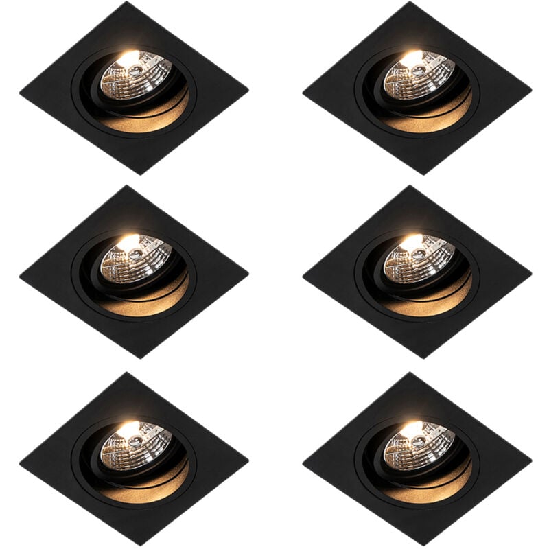 102852 - Spot encastrable - 6 pièces - l 120 mm - - éclairage intérieur - Salon i Chambre i Cuisine i Salle à manger - Qazqa