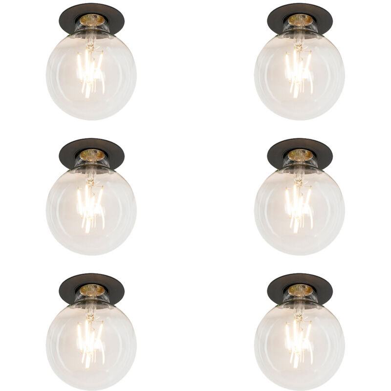 Qazqa - 102890 - Spot encastrable - 6 pièces - ø 7 cm - - éclairage intérieur - Salon i Chambre i Cuisine i Salle à manger