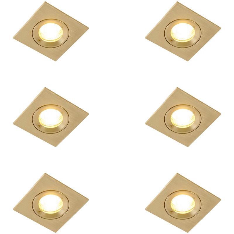 103476 - Spot extérieur pour le sol - 6 pièces - l 8 cm - - éclairage extérieur - Salle de bains - Qazqa