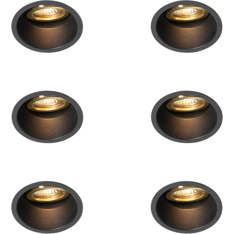 104844 - Spot encastrable - 6 pièces - ø 8.8 cm - - éclairage intérieur - Salon i Chambre i Cuisine i Salle à manger - Qazqa