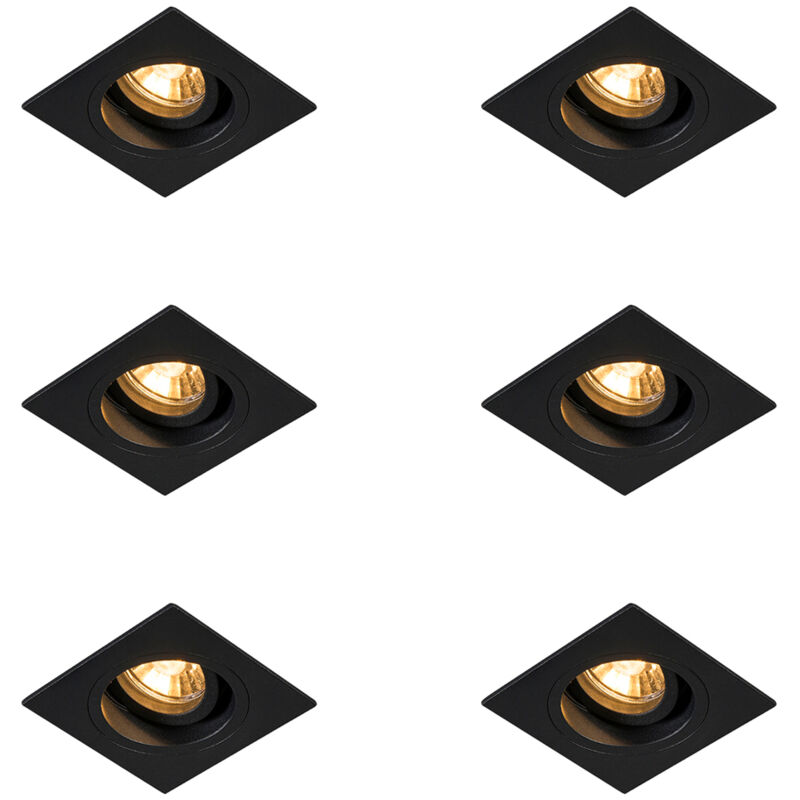 92704 - Spot encastrable - 6 pièces - l 92 mm - - éclairage intérieur - Salon i Chambre i Cuisine i Salle à manger - Qazqa