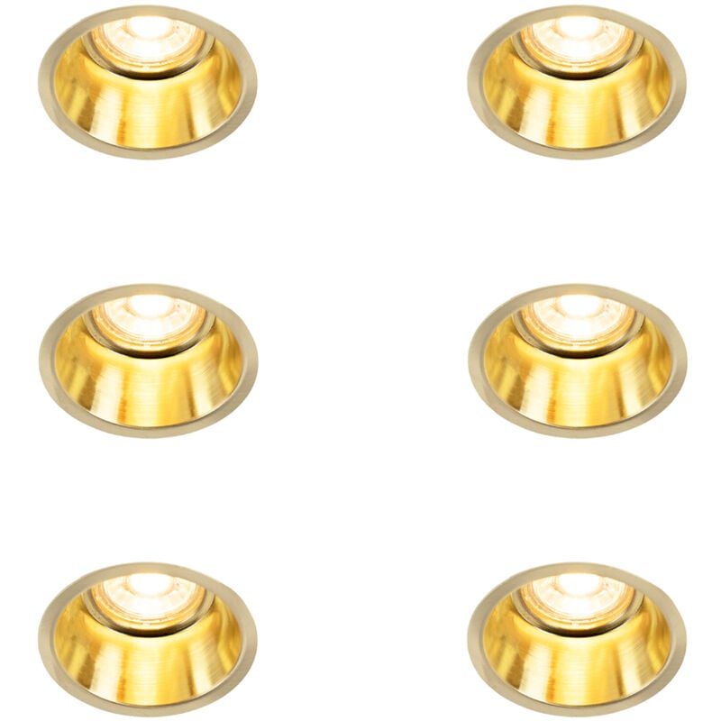 98849 - Spot encastrable - 6 pièces - ø 87 mm - - éclairage intérieur - Salon i Chambre i Cuisine i Salle à manger - Qazqa