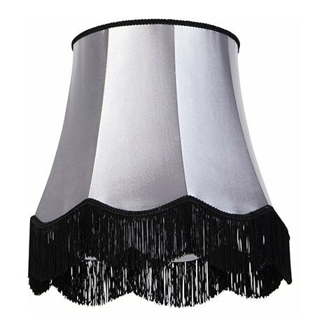 Qazqa – Abat-jour rétro en soie gris Ø 450 mm – Éclairage intérieur pour lampes de bureau, lampadaires et suspensions – Luminosité variable