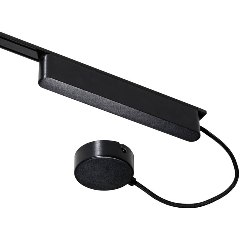 Qazqa - Alimentation électrique pour rail noir 100W avec plaque de montage monophasé - Magnetic