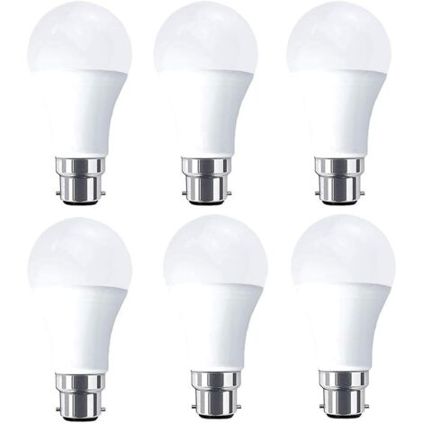 QAZQA Ampoule LED B22 10W equivalentce 80W 1000lm, Blanc Chaud 3000K,Lot de 6