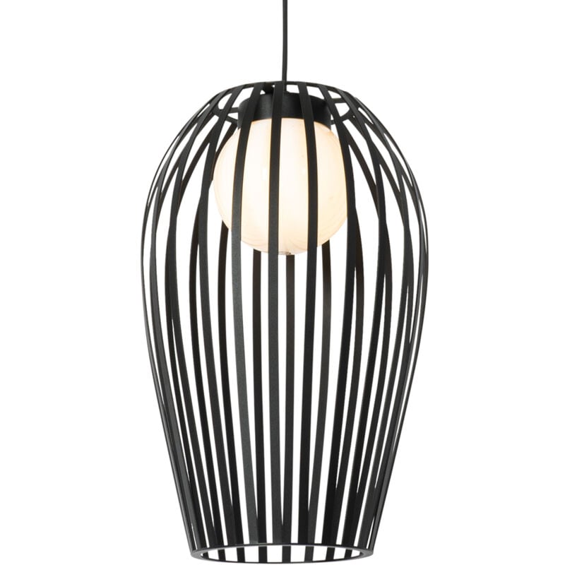 Angela - Suspension - 1 lumière - ø 32 cm - Noir - Design - éclairage intérieur - éclairage extérieur - Qazqa