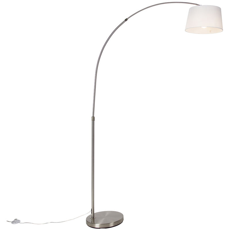 Arc - led Lampe arquée - 1 lumière - h 170 cm - Blanc - Moderne - éclairage intérieur - Salon - Qazqa