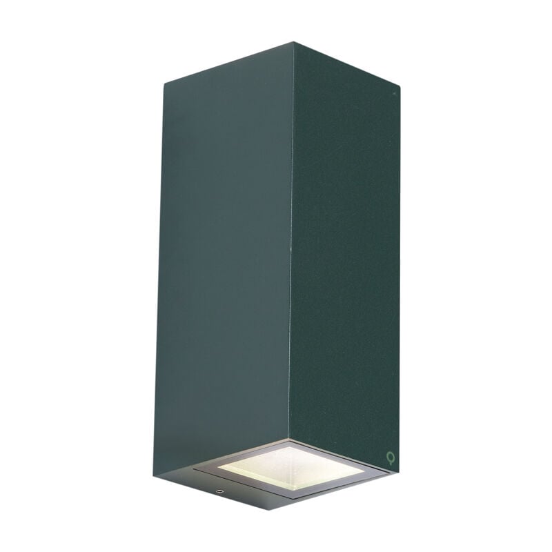 Baleno - Applique murale - 2 lumière - l 8 cm - Vert - Moderne - éclairage extérieur - Qazqa