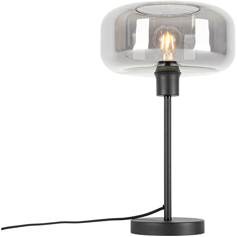 Bizle - Lampe de table - 1 lumière - ø 28 cm - Gris - Art Deco - éclairage intérieur - Salon i Chambre i Cuisine i Salle à manger - Qazqa