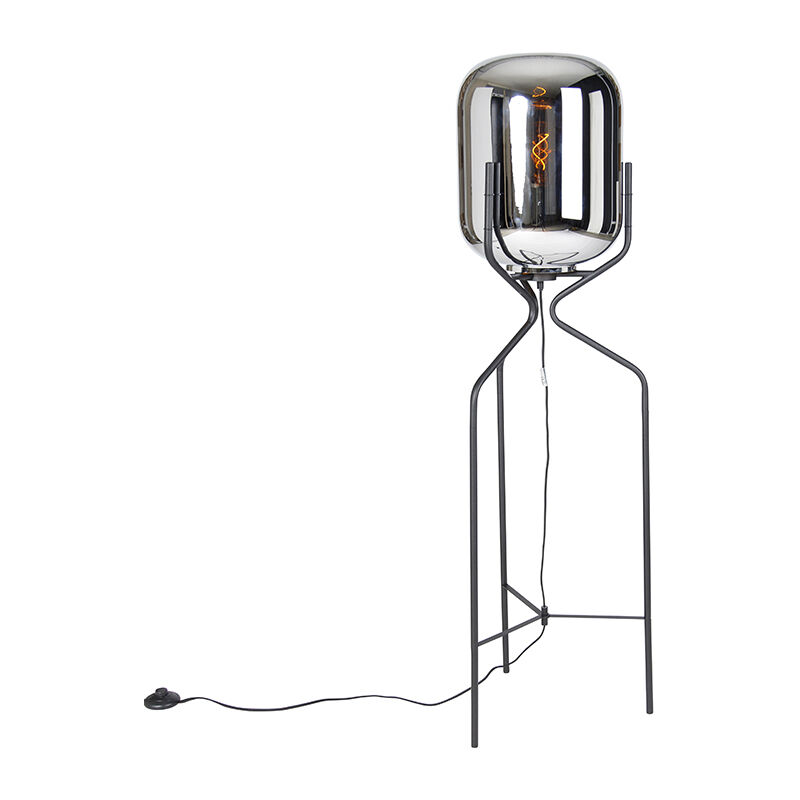 bliss - Lampadaire Design - 1 lumière - H 120 cm - Noir - Design - Éclairage intérieur - Salon I Chambre - Noir - Qazqa