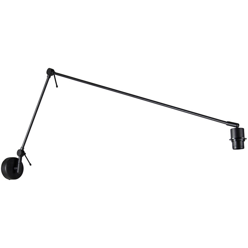 Blitz - Applique murale - 1 lumière - l 140 cm - Noir - Moderne - éclairage intérieur - Salon i Chambre i Cuisine i Salle à manger - Qazqa Blitz - Applique murale - 1 lumière - l 140 cm - Noir - Moderne - éclairage intérieur - Salon i Chambre i Cuisine i Salle à manger - Qazqa