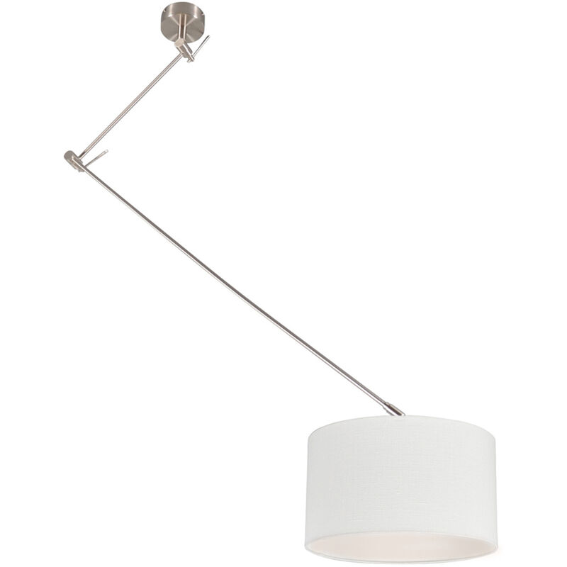 Blitz - led Dimmable Suspension réglable variateur inclus - 1 lumière - l 35 cm - Blanc - Moderne - éclairage intérieur - Salon - Qazqa