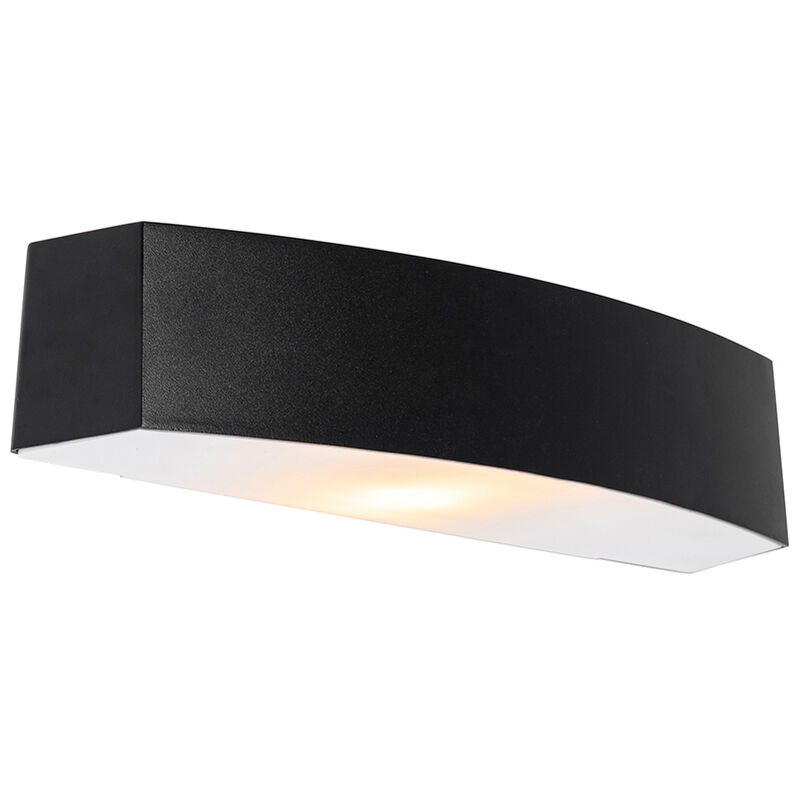 Bojan - Applique murale - 1 lumière - l 36.8 cm - Noir - Moderne - éclairage extérieur - Qazqa