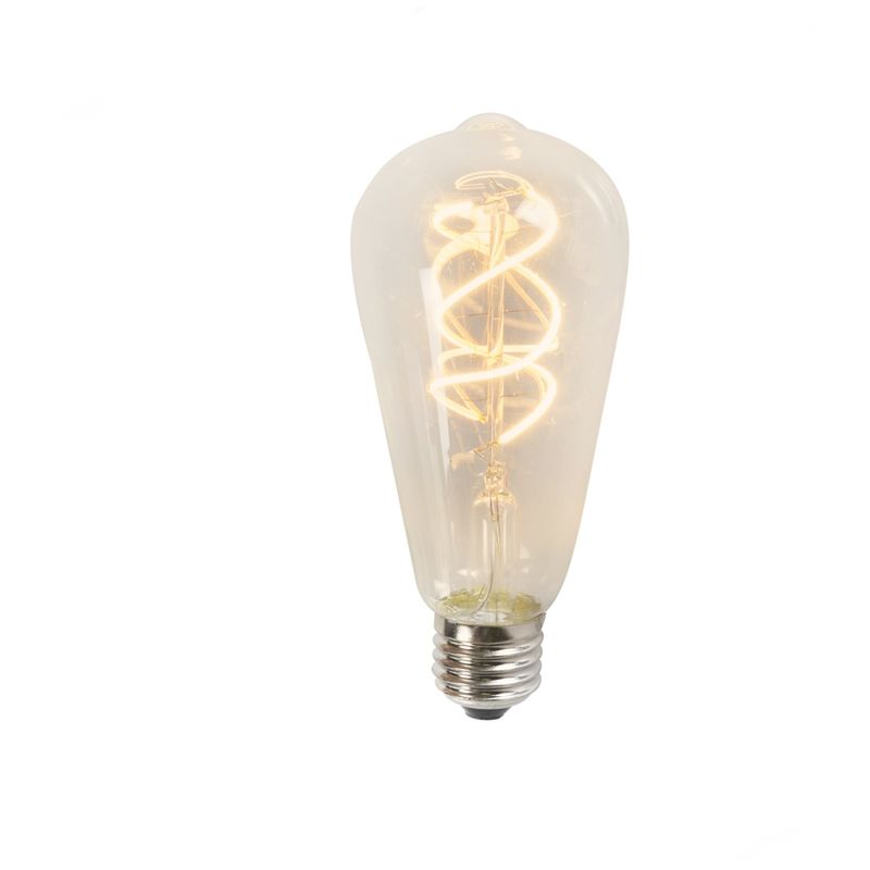 

Bombilla LED filamento forma espiral ST64 5W 2200K transparente - Luedd