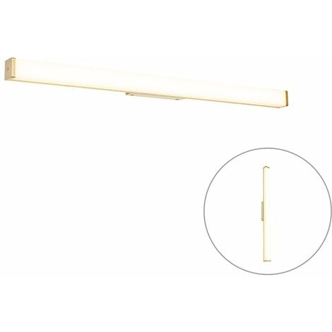 QAZQA cascada - LED Applique murale - 3 lumière - L 92 cm - Doré/Laiton - Moderne - éclairage intérieur - Salle de bains