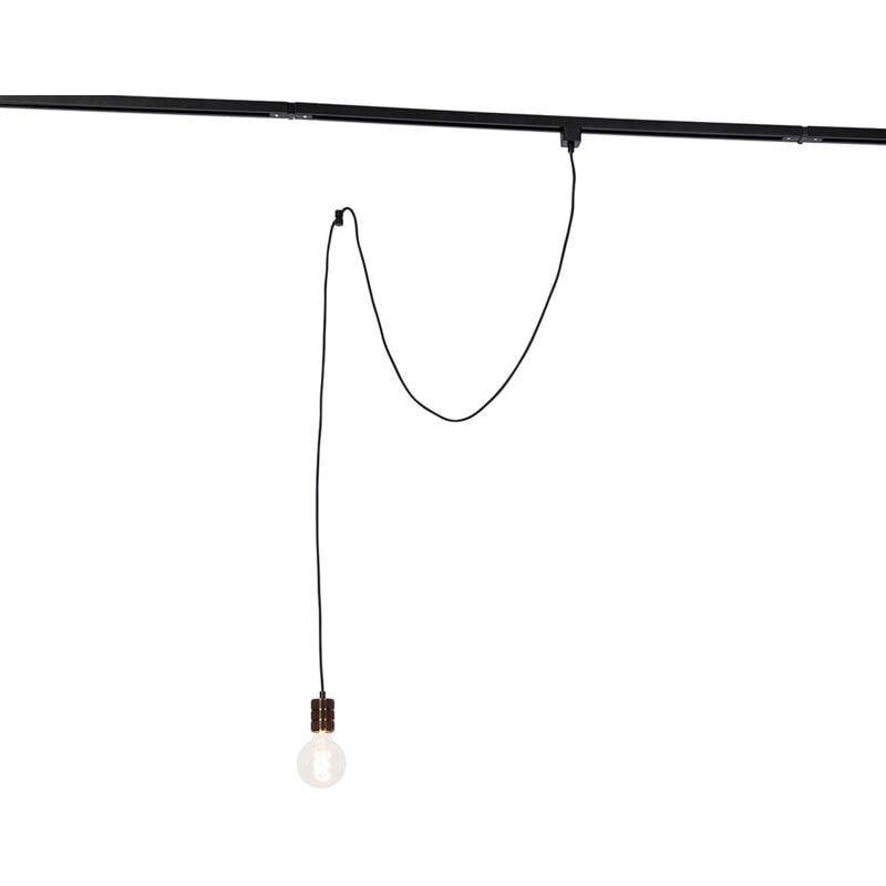 Qazqa - cavalux - Suspension - 1 lumière - ø 4.6 cm - Bronze - Moderne - éclairage intérieur - Salon i Chambre i Cuisine i Salle à manger