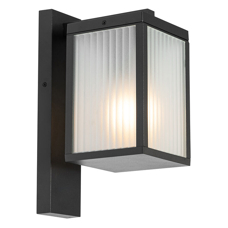 Charlois - Applique murale - 1 lumière - l 14 cm - Noir - Moderne - éclairage extérieur - Qazqa