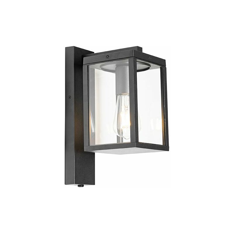 Charlois - Eclairage exterieur avec detecteur de mouvement - 1 lumière - l 14 cm - Noir - Rustique - éclairage extérieur - Qazqa