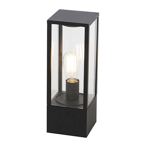 QAZQA charlois - Lampe sur pied extérieur - 1 lumière - L 14 cm - Noir - Design - éclairage extérieur