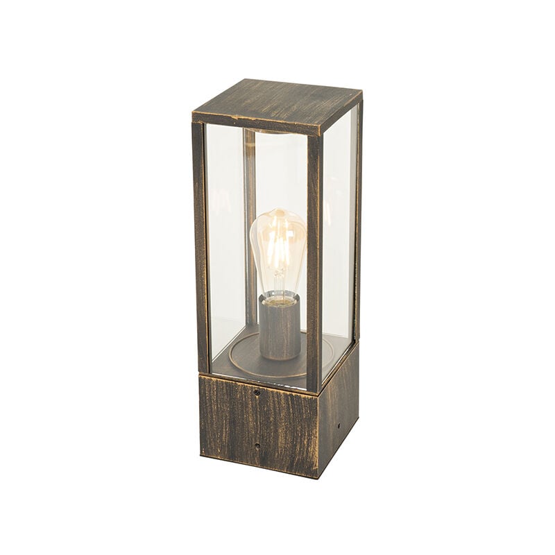 Charlois - Lampe sur pied extérieur - 1 lumière - l 14 cm - Doré/Laiton - Rustique - éclairage extérieur - Qazqa