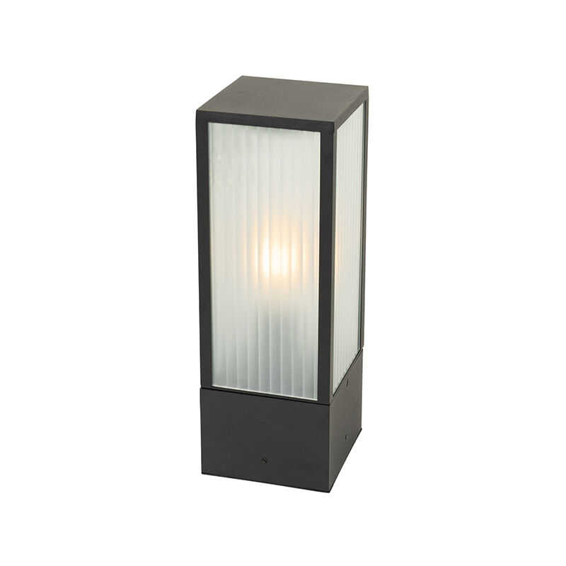 QAZQA charlois - Lampe sur pied extérieur - 1 lumière - L 14 cm - Noir - Moderne - éclairage extérieur