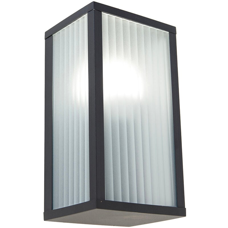 Charlois - led Dimmable Applique murale variateur inclus - 1 lumière - l 14 cm - Noir - Moderne - éclairage extérieur - Salle de bains - Qazqa