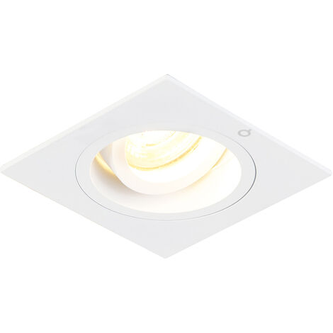 QAZQA chuck - Spot encastrable - 1 lumière - L 93 mm - Blanc - Moderne - éclairage intérieur - Salon I Chambre I Cuisine I Salle à manger