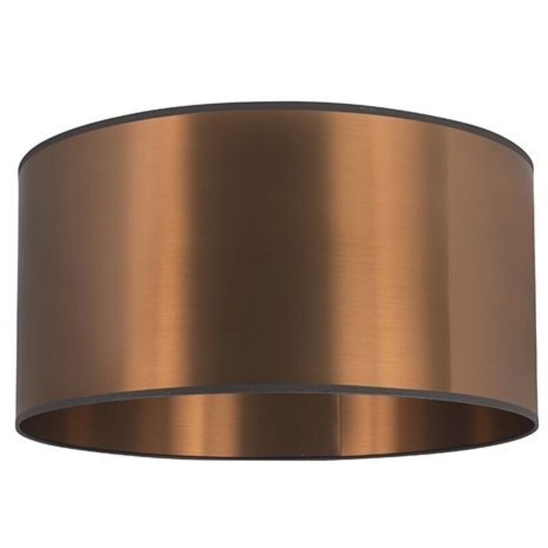Cilinder kunststof - Abatjour - 1 lumière - ø 500 mm - Cuivre - Rustique, Moderne - - Qazqa