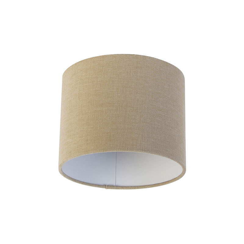 Cilinder lichtbruin - Abatjour - ø 18 cm - Marron - - Qazqa