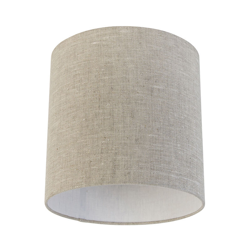 Cilinder lichtgrijs - Abatjour - ø 25 cm - Gris - - Qazqa