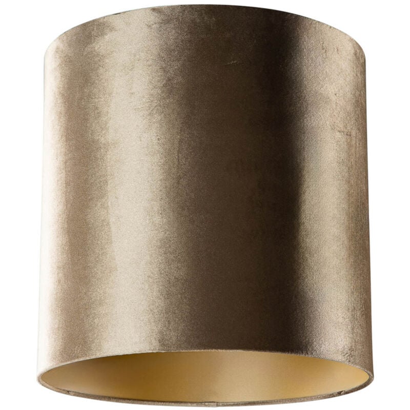 Cilinder velours - Abatjour - ø 40 cm - Bronze - Classique/Antique - - Qazqa