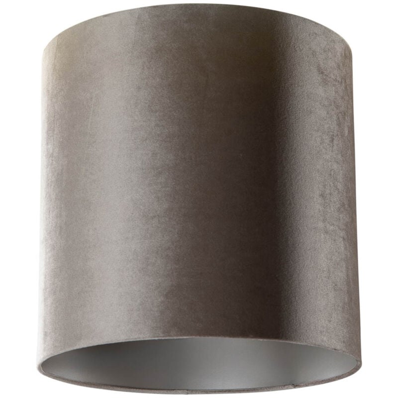 QAZQA cilinder velours - Abatjour - Ø 40 cm - Taupe - Classique/Antique -