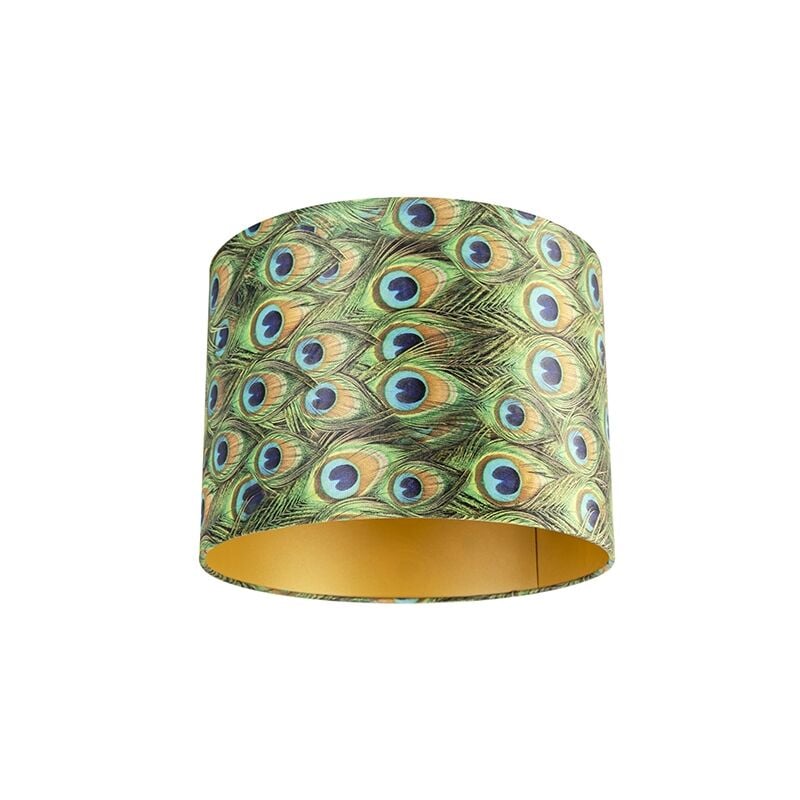 Cilinder velours - Abatjour - ø 400 mm - Violet - - Qazqa