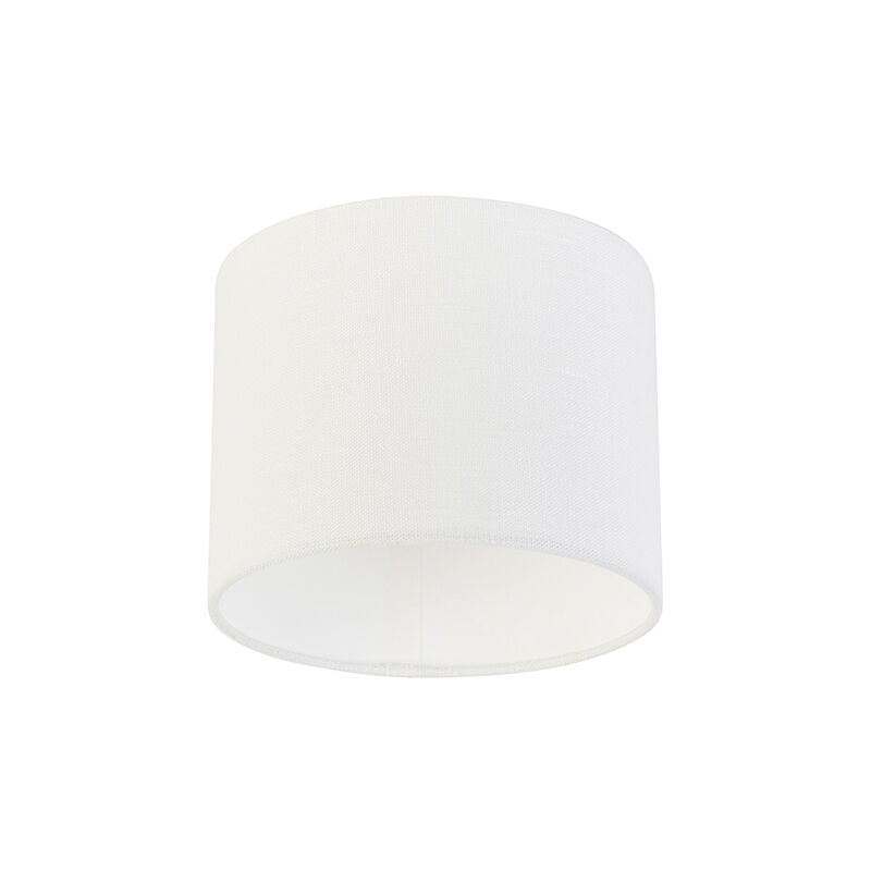 Cilinder wit - Abatjour - ø 18 cm - Blanc - - Qazqa