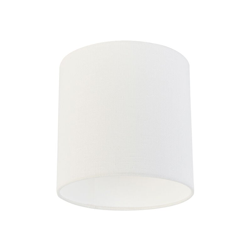 Cilinder wit - Abatjour - ø 20 cm - Blanc - - Qazqa