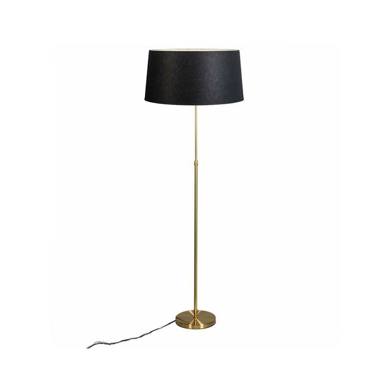 Parte - Lampe sur pied réglable - 1 lumière - h 168 mm - Noir et Or - Classique/Antique - éclairage intérieur - Salon i Chambre - Qazqa