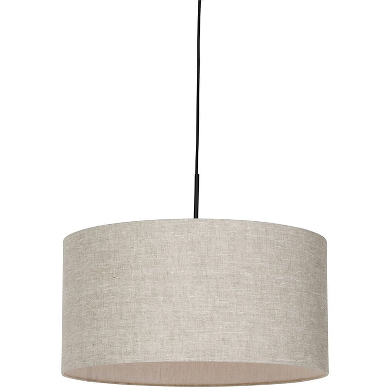 Combi - Suspension avec Abat-Jour - 1 lumière - ø 500 mm - Beige - Moderne - éclairage intérieur - Salon i Chambre i Cuisine i Salle à manger - Qazqa
