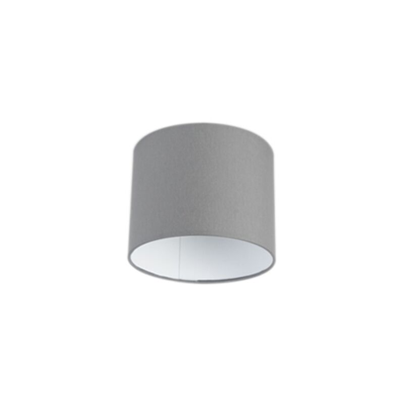 Image of QAZQA Cotone Paralume grigio 18/18/14 interno bianco , Paralume per lampade a sospensione,Paralume per lampade a terra - Grigio