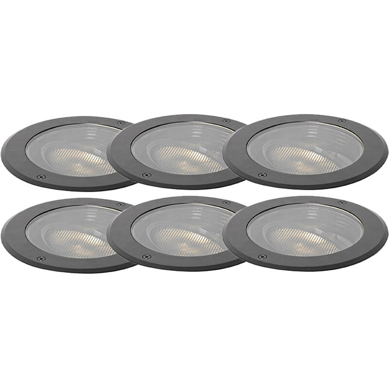 Qazqa - Set de 6 spots de sol AR111 orientables IP65 - delux honey