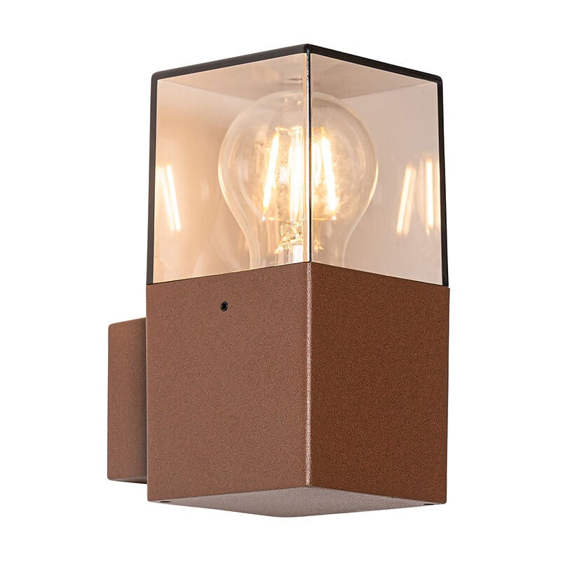 Denmark - Applique murale - 1 lumière - l 8.5 cm - Brun rouille - Rustique - éclairage extérieur - Qazqa
