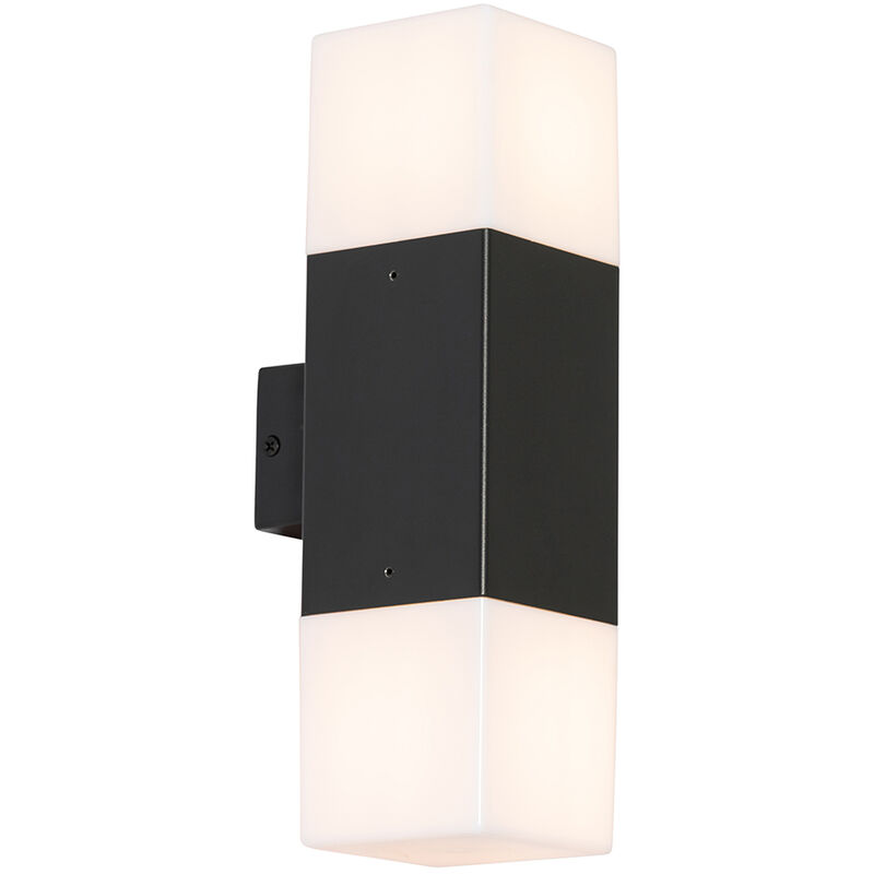 Denmark - Applique murale - 2 lumière - l 8.5 cm - Blanc - Moderne - éclairage extérieur - Qazqa