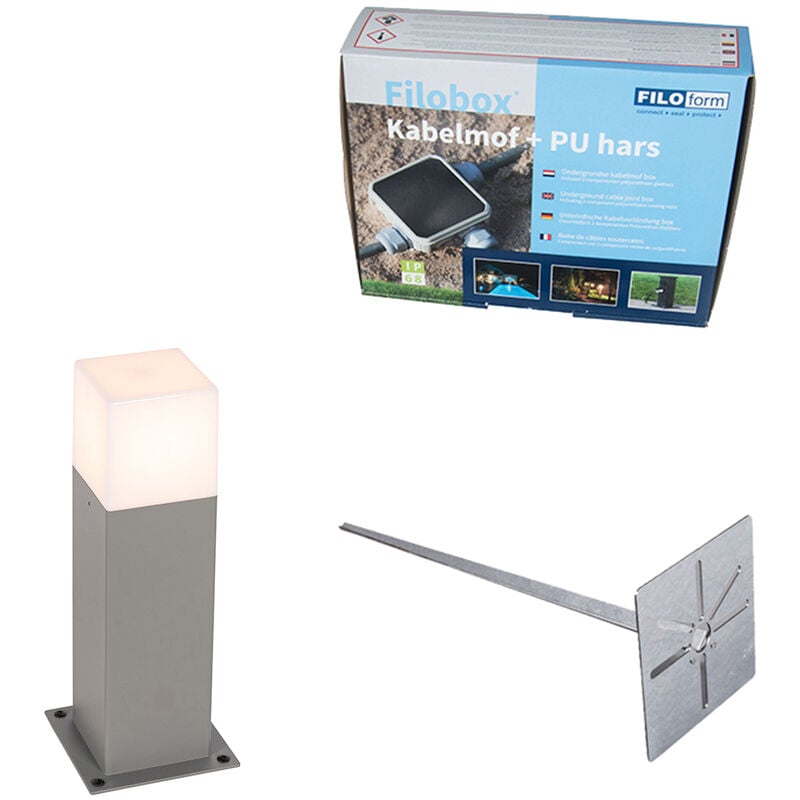 Denmark - Lampe sur pied extérieur - 1 lumière - l 120 mm - Gris - Moderne - éclairage extérieur - Qazqa