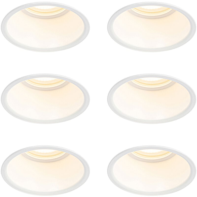 Qazqa - dept - Spot encastrable - 6 pièces - ø 8.8 cm - Blanc - Moderne - éclairage intérieur - Salon i Chambre i Cuisine i Salle à manger