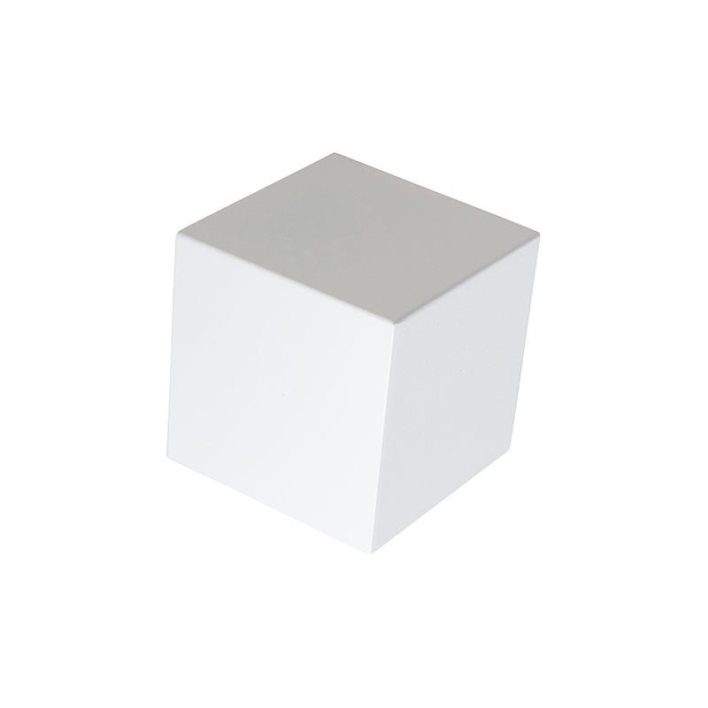 

QAZQA Diseño Aplique moderno blanco - CUBE Aluminio Cubo Adecuado para LED Max. 1 x 40 Watt