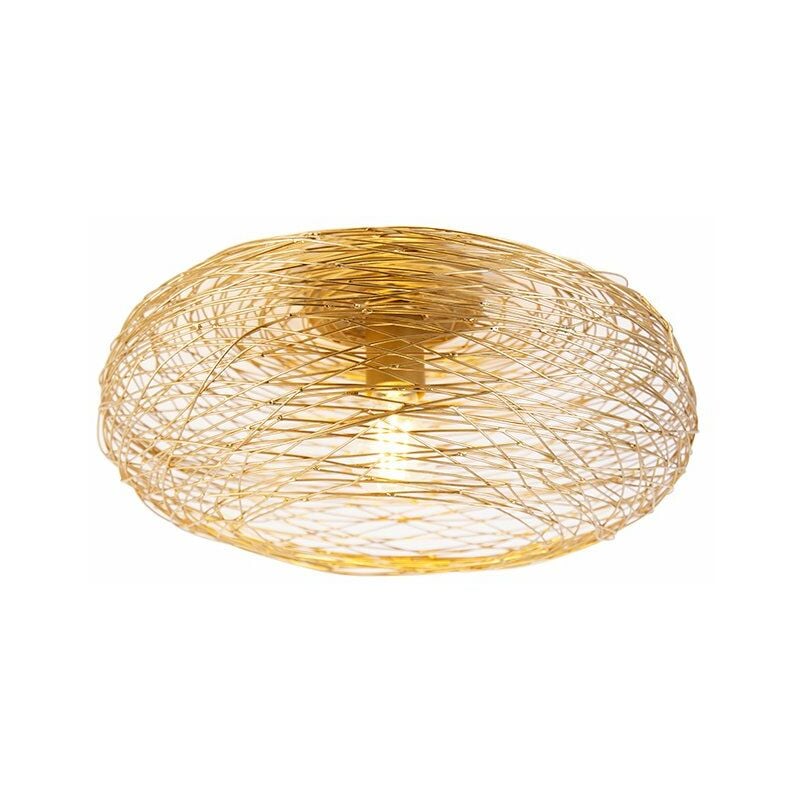 

QAZQA Diseño Design plafondlamp goud ovaal - Sarella Acero Redonda Adecuado para LED Max. 1 x 40 Watt