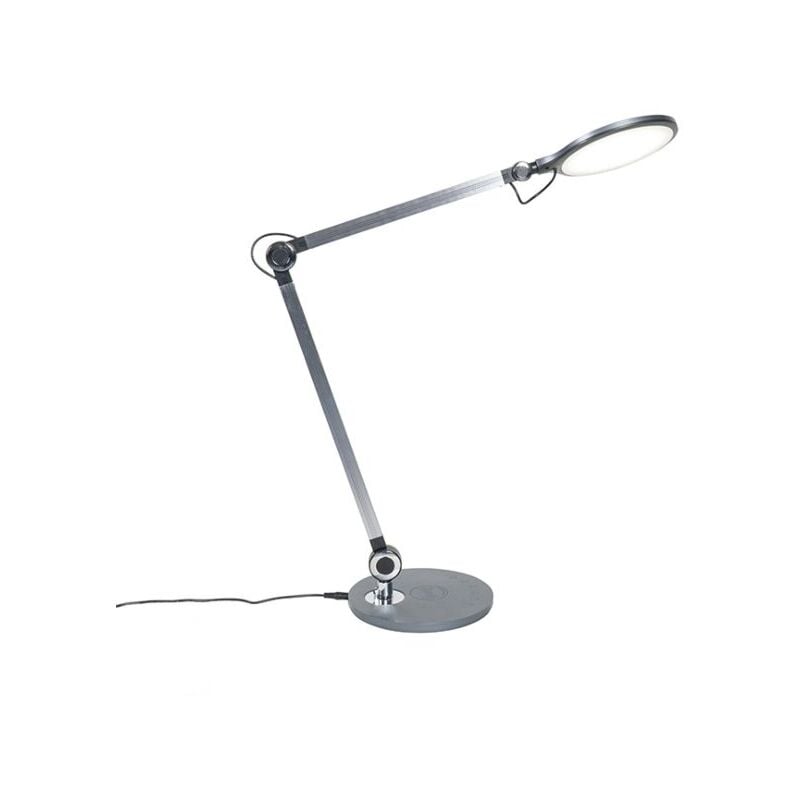 

Diseño Lámpara de mesa diseño gris LED cargador-inalámbrico - DON Aluminio /Plástico Alargada Incluye LED Max. 1 x 10 Watt - Qazqa