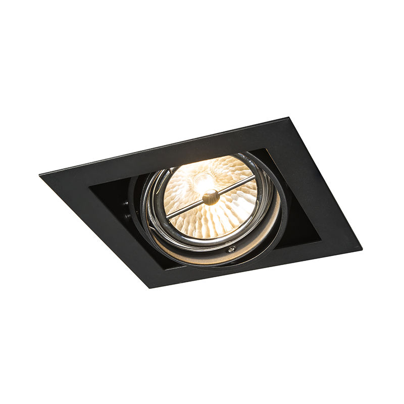 

+ Diseño Foco empotrable cuadrado negro ajustable 1-luz - ONEON 111-1 Acero Cuadrada Adecuado para LED Max. 1 x 50 Watt - Qazqa